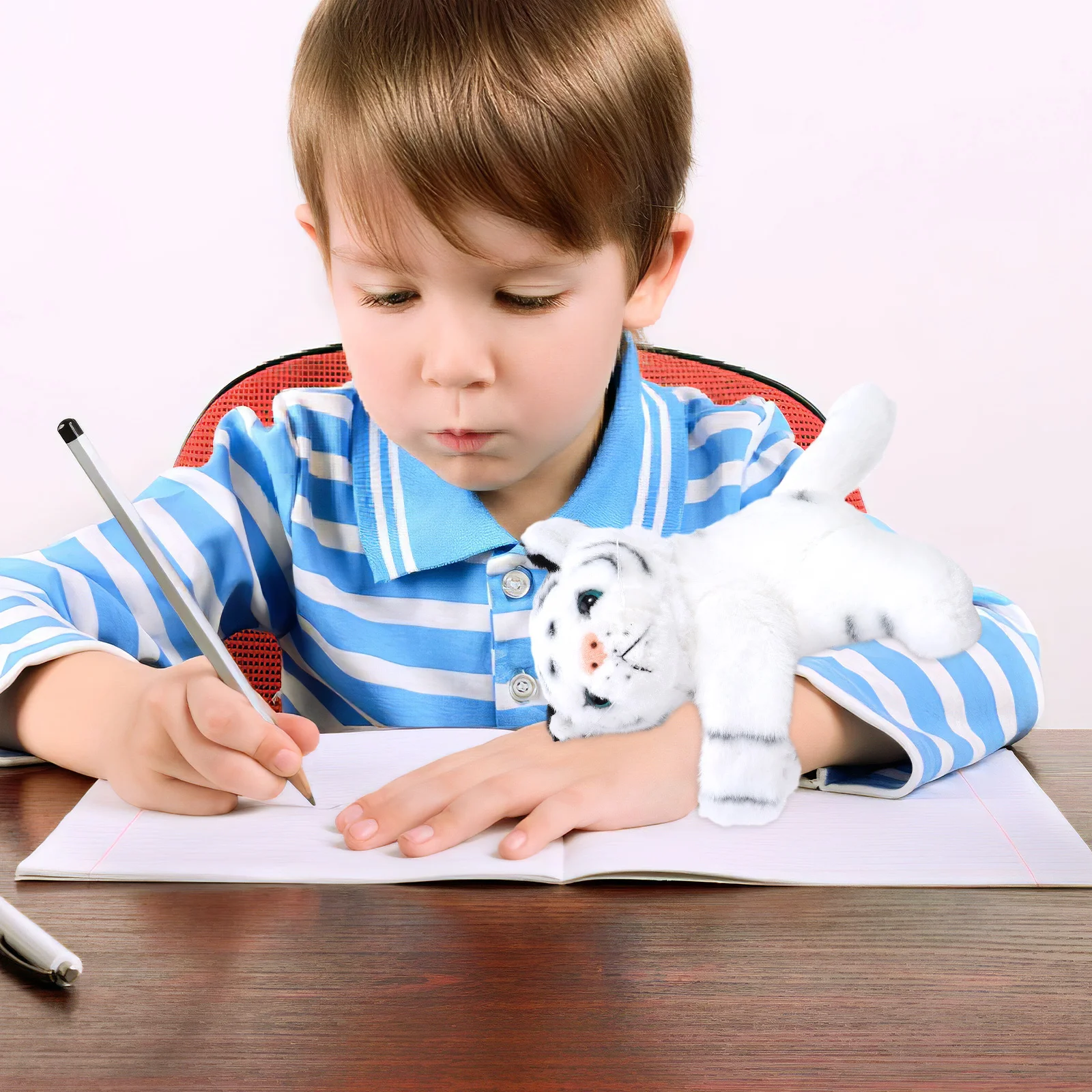 

Slap Bracelet Tiger Snap Wristband Soft Stuffed Animal Hugger For Kids Christmas Party Favors Sensory Snap Bracelet