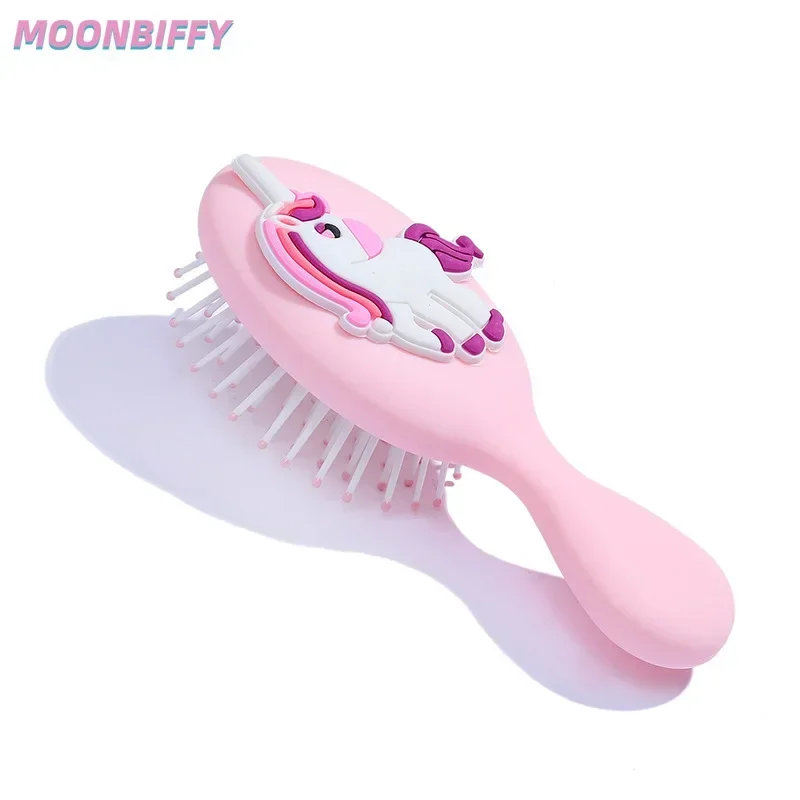 Girls Hair Comb Candy Color Hairbrush Scalp Massage Comb Women Wet Curly Detangle Hair Brush Girl Hair Brush Baby Pink Hairbrush