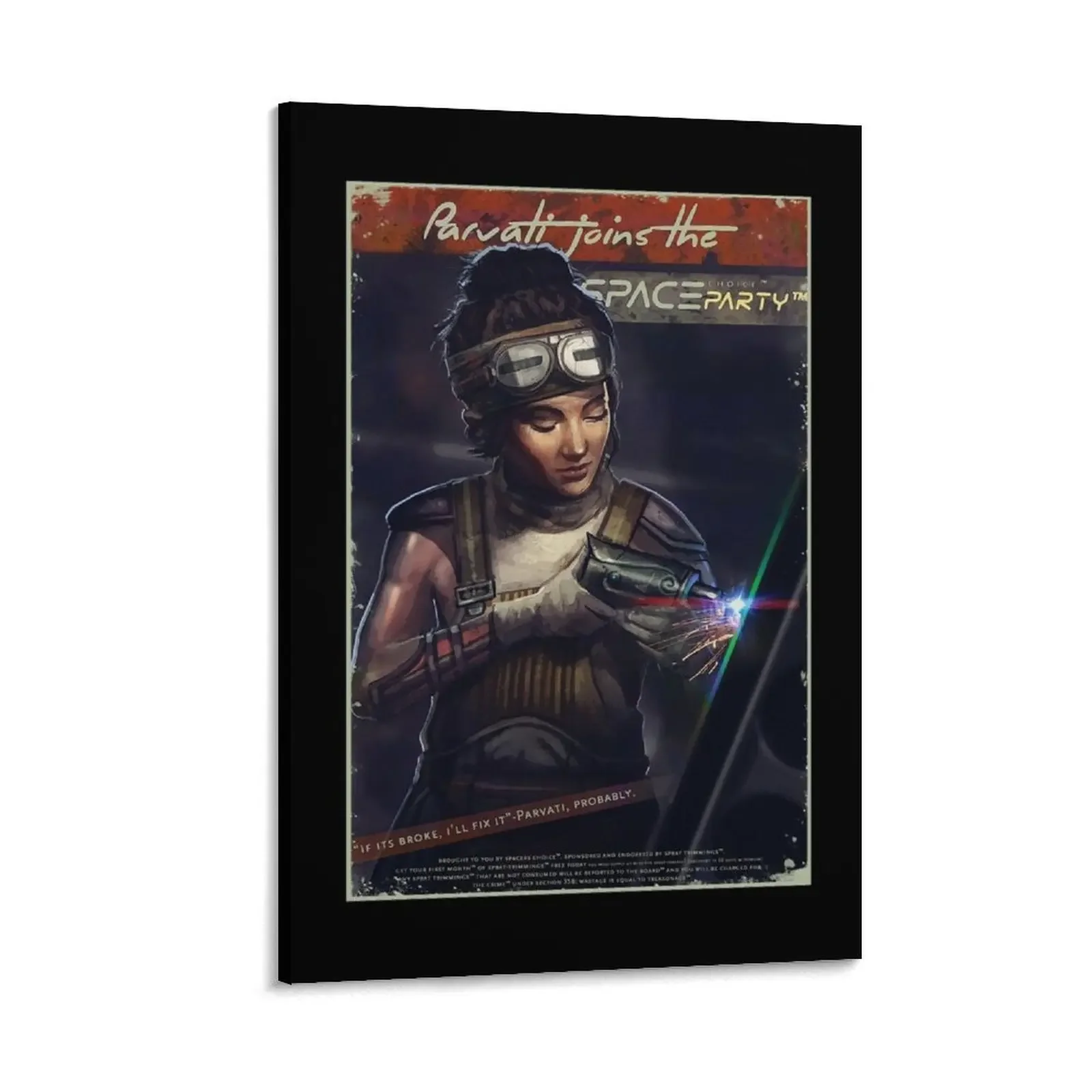 Parvati Joins the Space Party! - The Outer Worlds Canvas Painting wall art posters for wall room decoration accessories