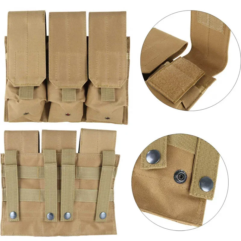 Funda triple porta cargadores MOLLE táctica 5.56 y 7.62 - imagen 2