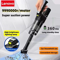 Lenovo Wireless Vacuum Cleaner For Home Car Charging Strong Suction Power Handheld Carpet Window Crevice Groove Vacuum Cleaner