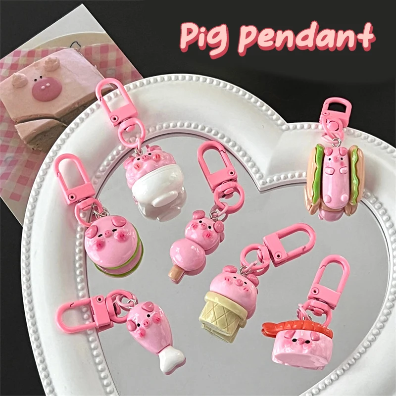 Multifunctional Cartoon Lovely Pig Keyring Fashion Bag Decoration Pendant Pig Keychain Backpack Pendants Accessories Gifts