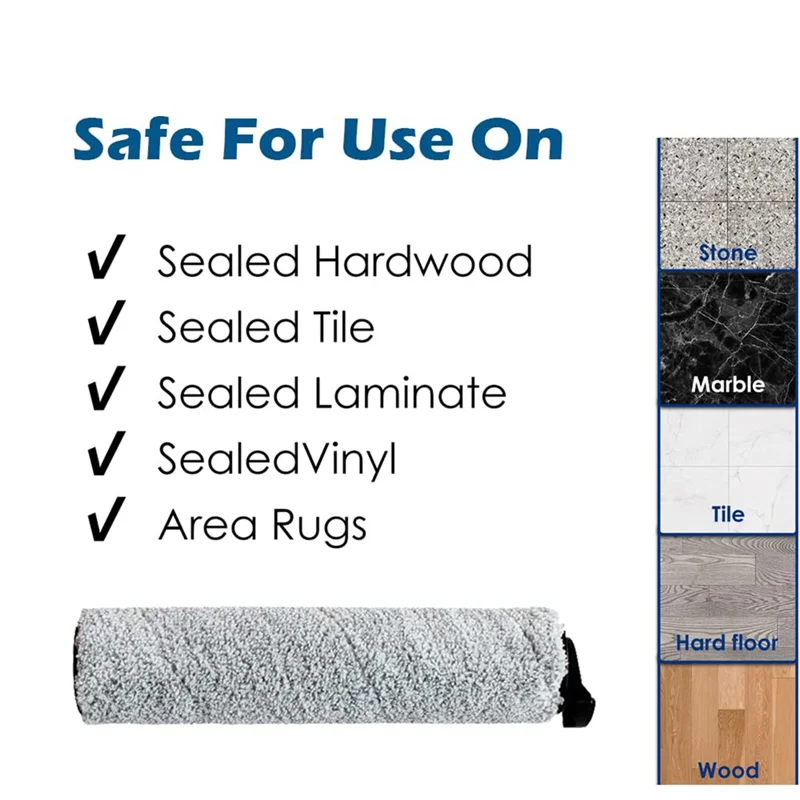 Sikat rol pengganti, 2 buah untuk Tineco iflantai 2 vakum tanpa kabel basah kering