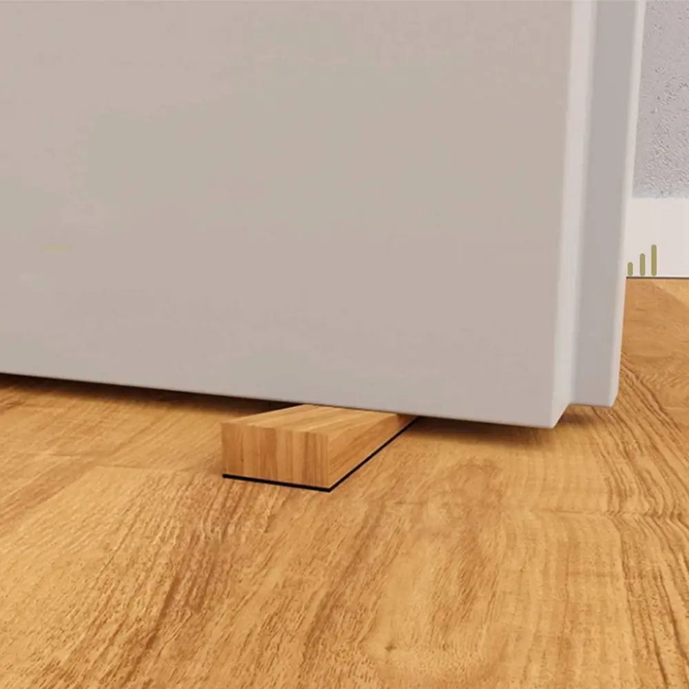 سدادة باب خشبية خشبية مقاومة للاهتراء ولا تثقيب سدادة مضادة للتصادم مقاومة للانزلاق حماية أثاث أرضية الحائط #4