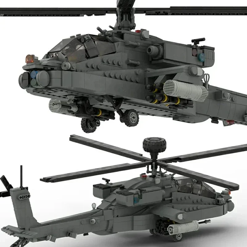 Briques de construction Moc modèle militaire Boeing AH-64 Apache Fighter technologie blocs modulaires cadeaux jouets pour enfant bricolage ensembles assemblage