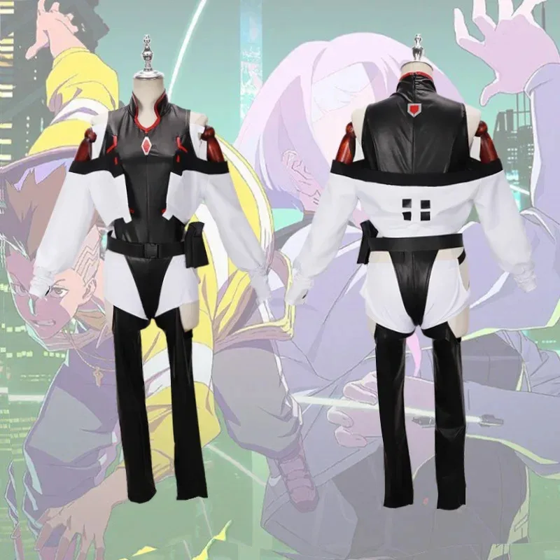 Anime Cyberpunk Edgerunners Lucy Costume Cosplay Tuta Tute Giacca Parrucca Abito completo Costumi di Halloween per donne e uomini