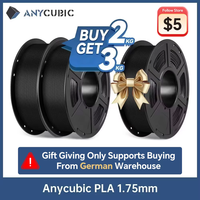 ANYCUBIC PLA Filament 1.75mm Plastic PLA Cable for 3D Printer Multi-colored Rubber Consumables Material for FDM Kobra S1C