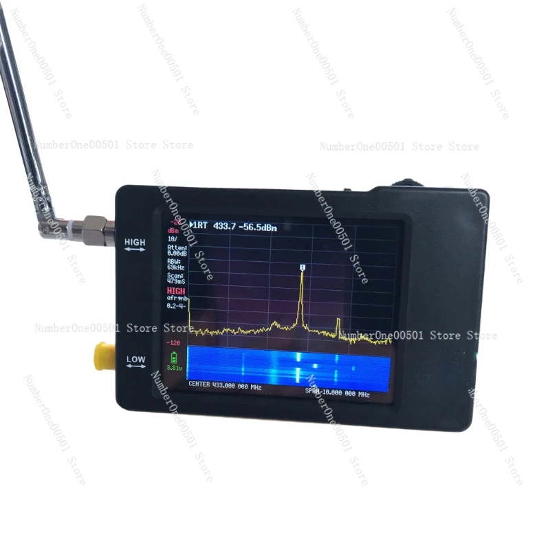 Handheld spectrum analyzer 2.8 inch supports PC connection to 100kHz-350MHz signal generator