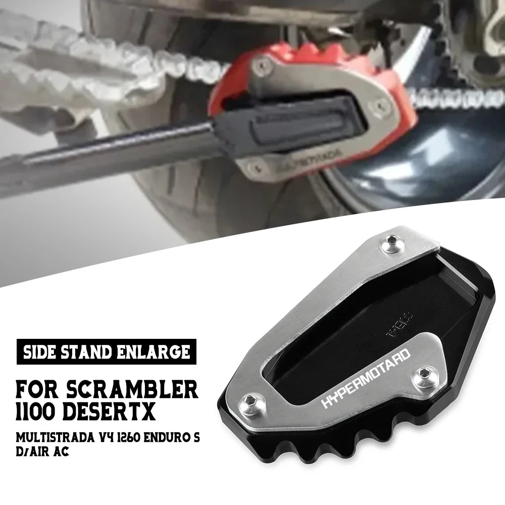 

Kickstand Enlarge Motorcycle Foot Side Stand Extension FOR Ducati Scrambler 1100 Desert X Multistrada V4 1260 Enduro S D/Air AC