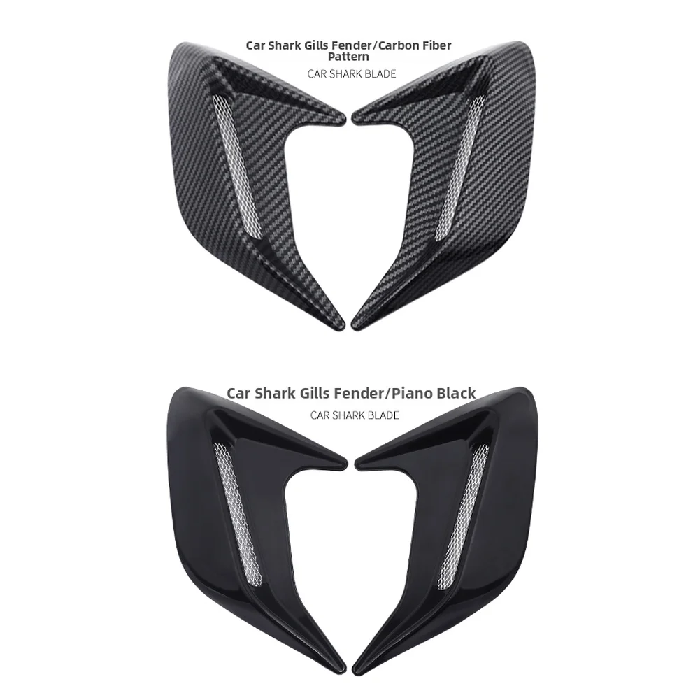 

Черный, белый, серебристый - Shark Gills, декоративная наклейка на боковое вентиляционное отверстие автомобиля для большинства автомобилей, АБС-пластик, 3D текстурированная