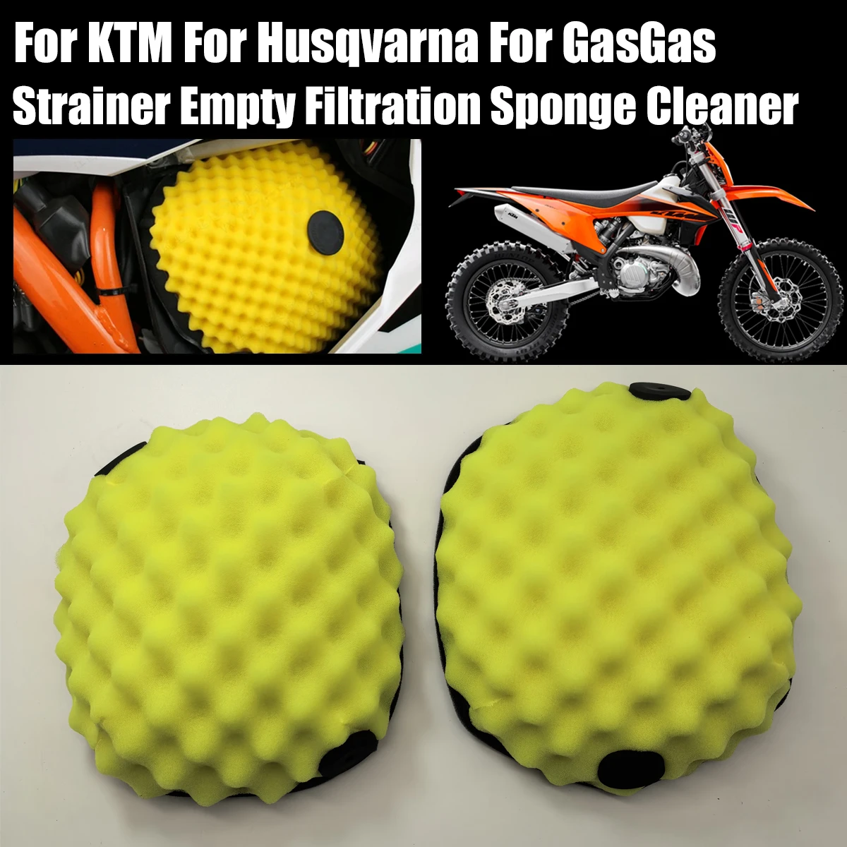 

For KTM XCFW XCW EXC EXCF SXF SX XC XCF For Husqvarna FC TC Motocross Air Filter Foam Strainer Empty Filtration Sponge Cleaner