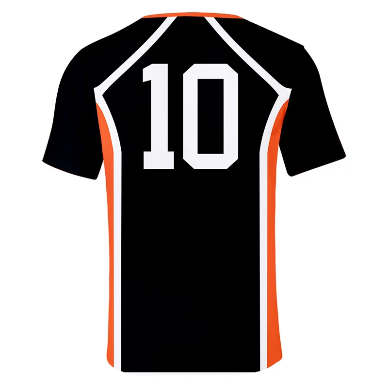 KarasLOT-Costume de Cosplay de Lycée Shoyo HinMimigrant io Kageyama, T-shirt 3D, Maillot de Volley-Ball, Anime, Sweat-Shirt pour Adolescent