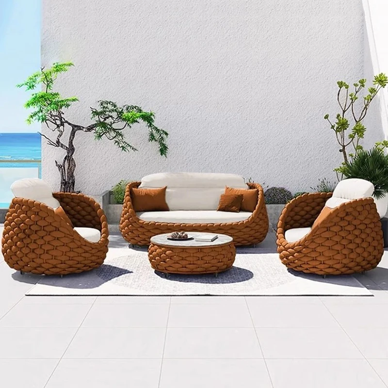 في الهواء الطلق أريكة حديقة الأثاث مجموعات وسادة الشاطئ وسادة النسيج حديقة الأثاث مجموعات فناء Elderlu Muebles أثاث فريد #6