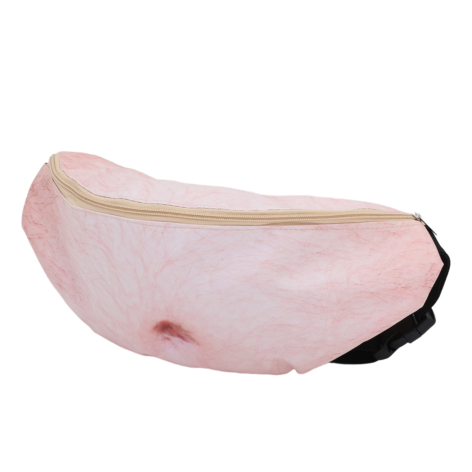 

Unisex Anti-theft Waist Bag Funny Beer Belly Pattern Durable PU Adjustable Strap Women Men Fanny Pack Creative Gift