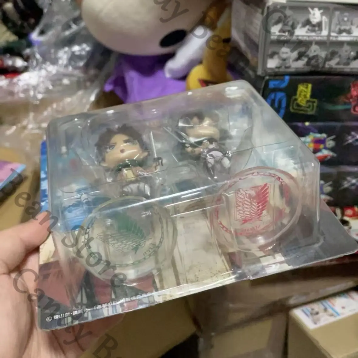 هجوم على تيتان حقيقية أنيمي إرين جايجر ميكاسا · أكرمان تأثيري تمثال المرآب أطقم الكرتون نموذج سطح المكتب زخرفة Hallowmas #2