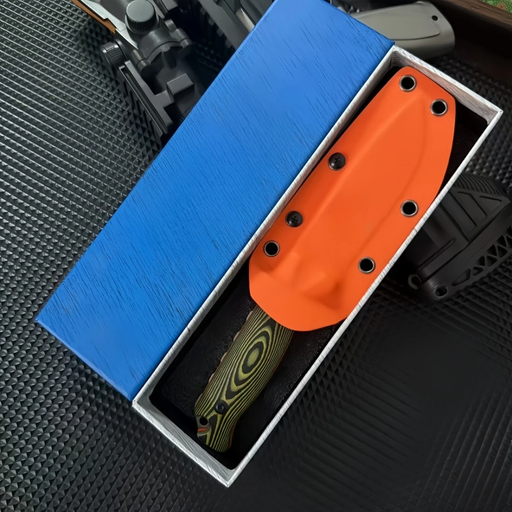 15002-2 Multi-function Fixed Knife G10 Tactical Straight Knife - Portable Tool for Outdoor Survival, Camping & Self-Defense