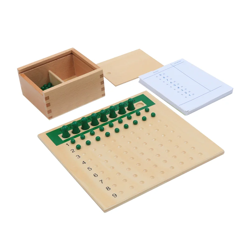 

Montessori Division Bead Board w/ Paper Tables CASA Mathematics Materials Educational Game Math Learning Toys Teaching Aids