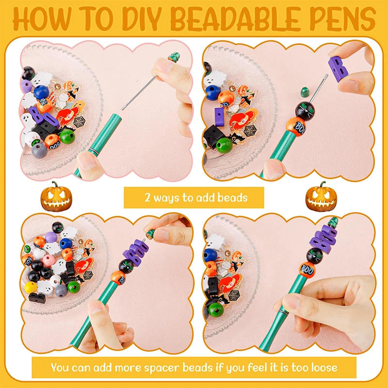 Canetas esferográficas de metal grânulo, tinta preta, presente para crianças, estudantes, escritório, material escolar, DIY, 40pcs