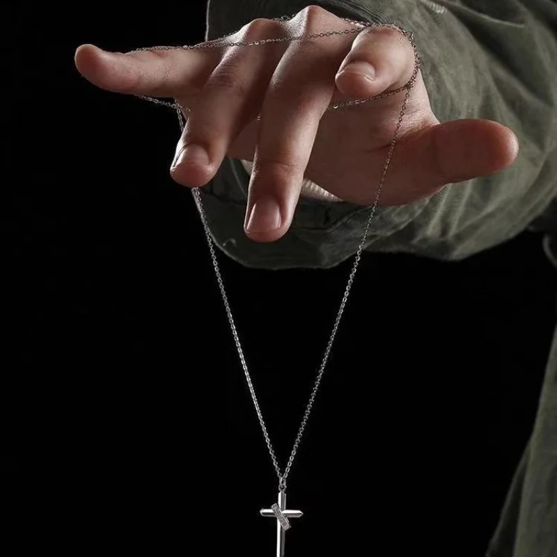 القلائد الصليب الشارع الشهير الجرونج Y2K المعلقات المسيحية المختنق موضة قلادة من الفولاذ المقاوم للصدأ للنساء الرجال المجوهرات