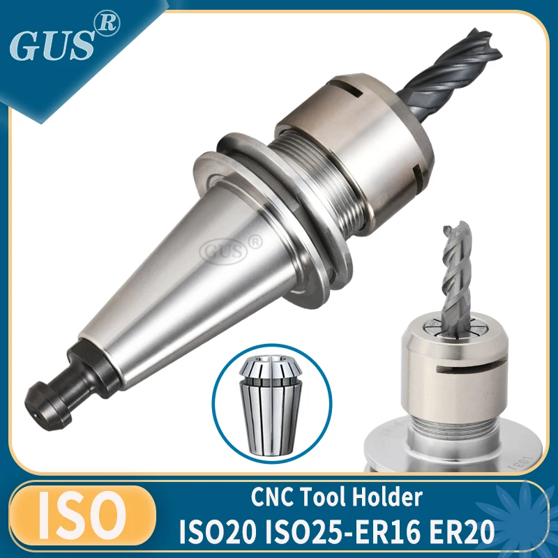7 Pcs ISO20 ISO25 ER16 ER20 Precision 0.002mm Tool Holder 1 PCS 6mm Collet CNC Chuck Engraving Machine Spindle Knife Shank