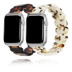 Resin Strap for Apple Watch Band 44mm 40mm 45mm 49mm 46mm 42mm 41mm Wrist Band Bracelet for IWatch Series 10 9 8 7 6 SE 3 Ultra