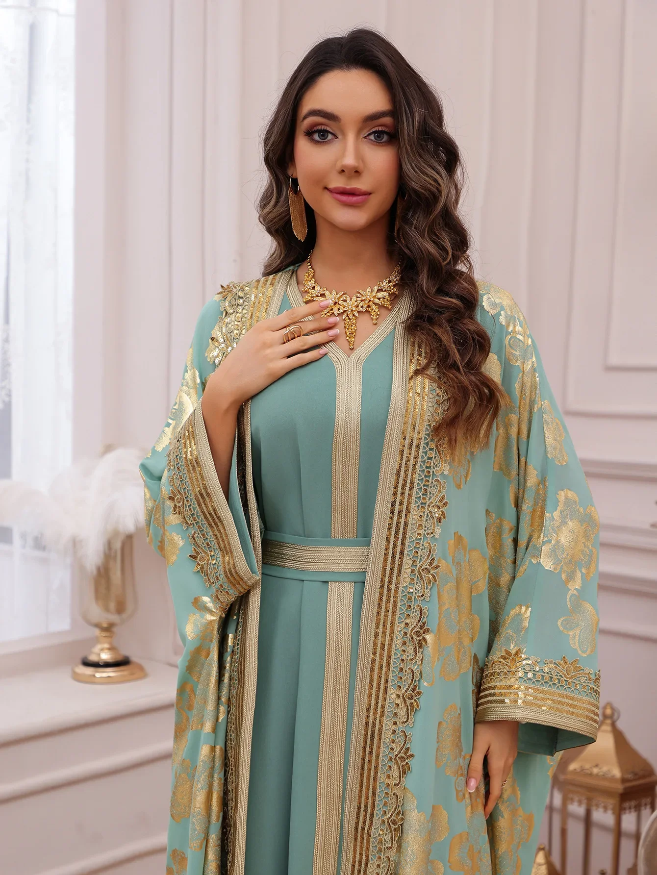 Eid femmes Robe musulmane Abaya broderie fête Jalabiya Ramadan robes longues Abayas robes Largos caftan arabe longue Robe 2025
