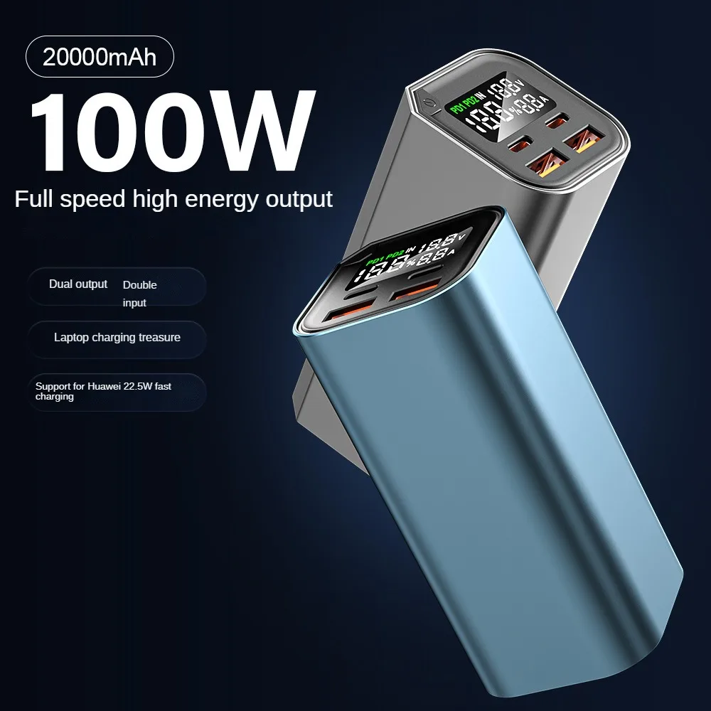 

PD100W Fast Charger Power Bank 20000mAh External Battery Charger For Smartphone Laptop Tablet iPhone notebook Xiaomi Type C