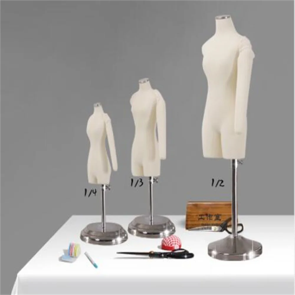 

Plastic Mannequin Sewing Body for School Clothes Dummy Design,Female Cloth Sewing, Jersey Bust, Can Pin E168H, 1/3, 1/4