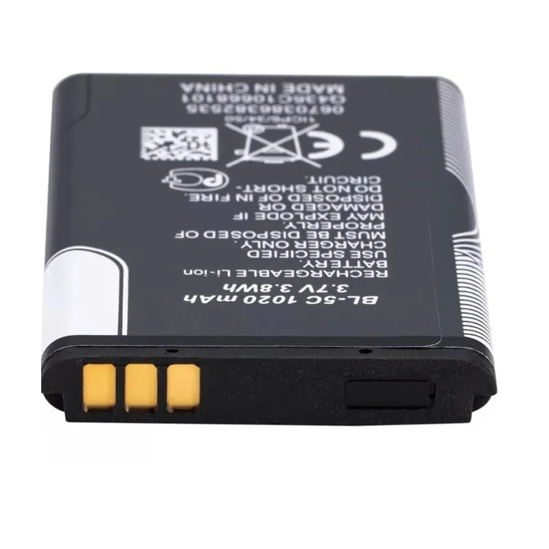 10 SZTUK 1020mAh 3.7V BL-5C BL5C BL 5C Bateria Zamienna do Telefonu Nokia 2112 2118 2255 2270 2280 2300 2600 2610 3125 — zdjęcie produktu 2