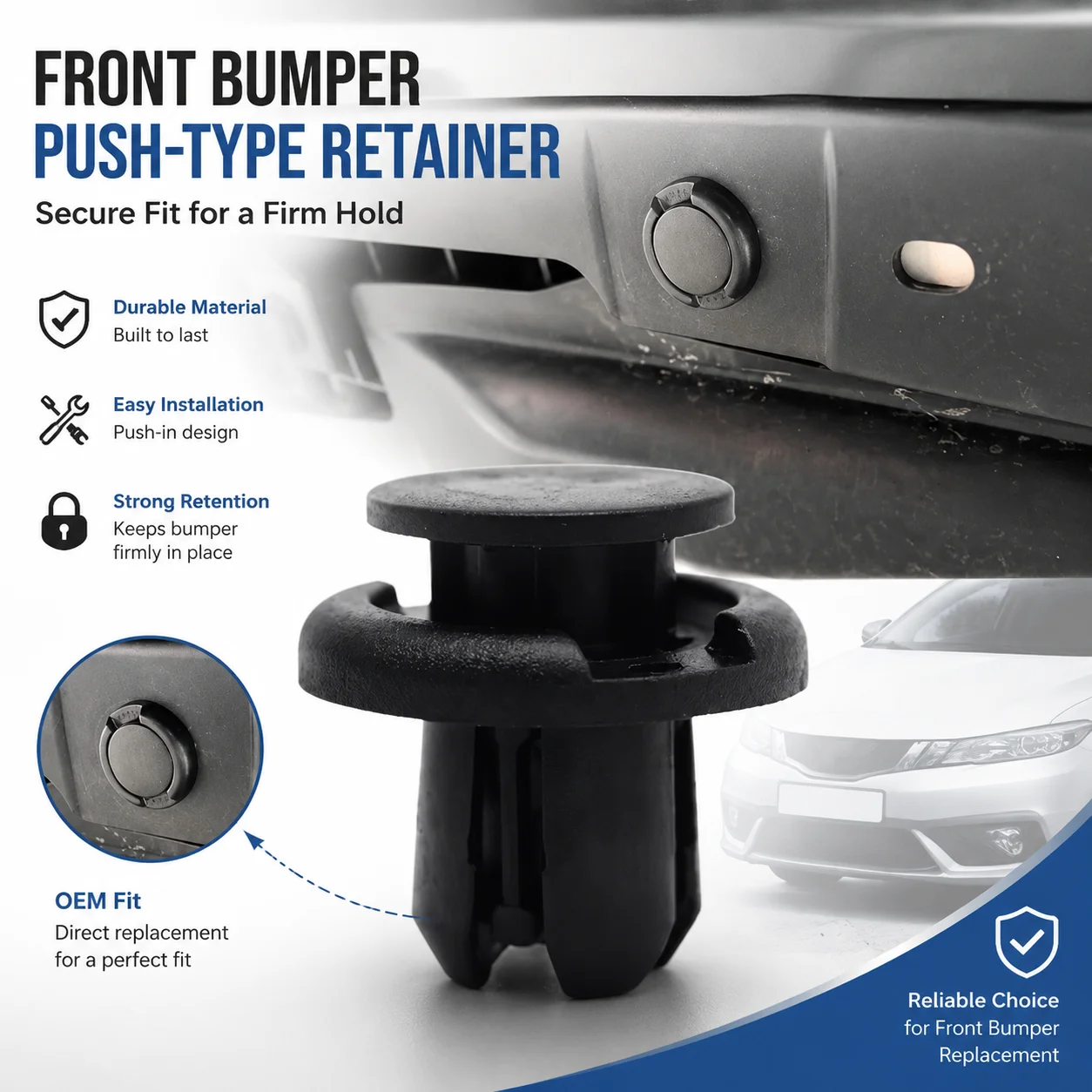 For Honda Civic FK1/2/3 FN1/2/3/4 2005-2012 Car Fastener Rivet Push Clips Bumper Cover Engine Under Tray Chassis Trim Panel Clip