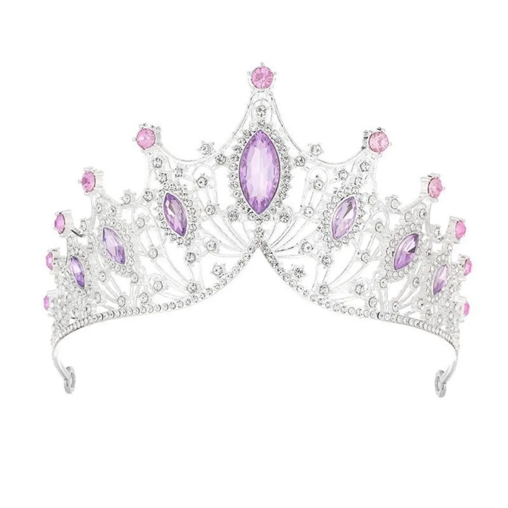 

Vintage Rhinestone Queen Princess Crown Alloy Hair Accessories Crystal Tiara Baroque Prom Dress Jewelry Wedding Party