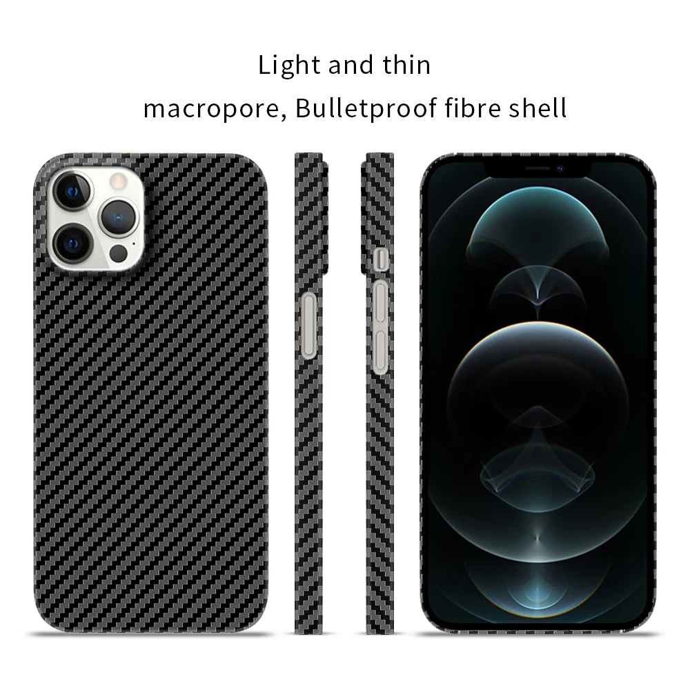 Luxury Ultra-thin Carbon Fiber Phone Case Suitable For iPhone 15 14 13 12 Pro Max Plus Shock-absorbing And Lightweight Rear Case