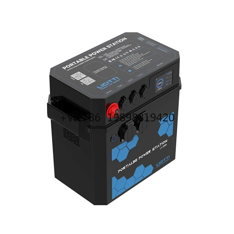 MPPT Inverter Portable Generator Charging 2kw Lithium Battery 200AH Lifepo4 Powered Watt 2000w Solar Power Station