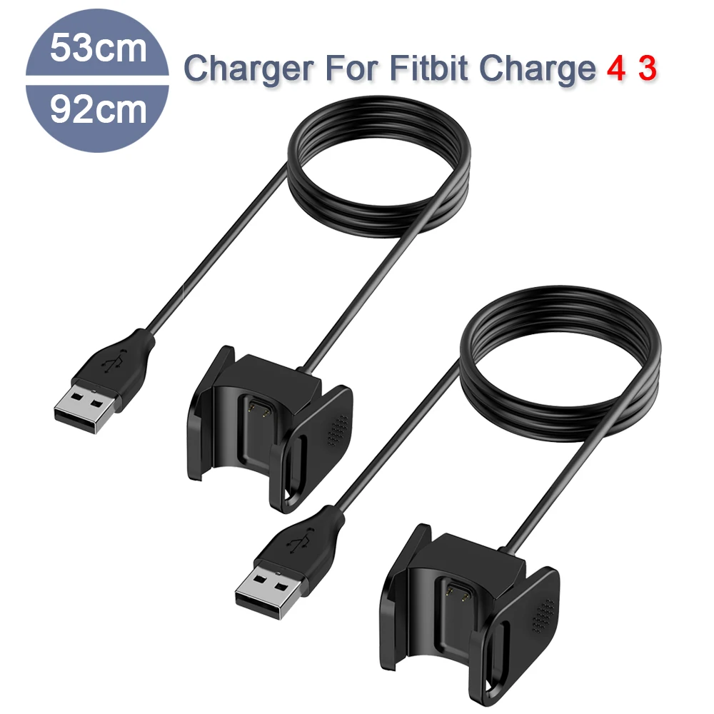 

USB Cable Charger For Fitbit Charge 3/Charge 4 Charging USB Cable Dock Replaceable Charger For Fitbit Charge 4 3 Dock Adapter