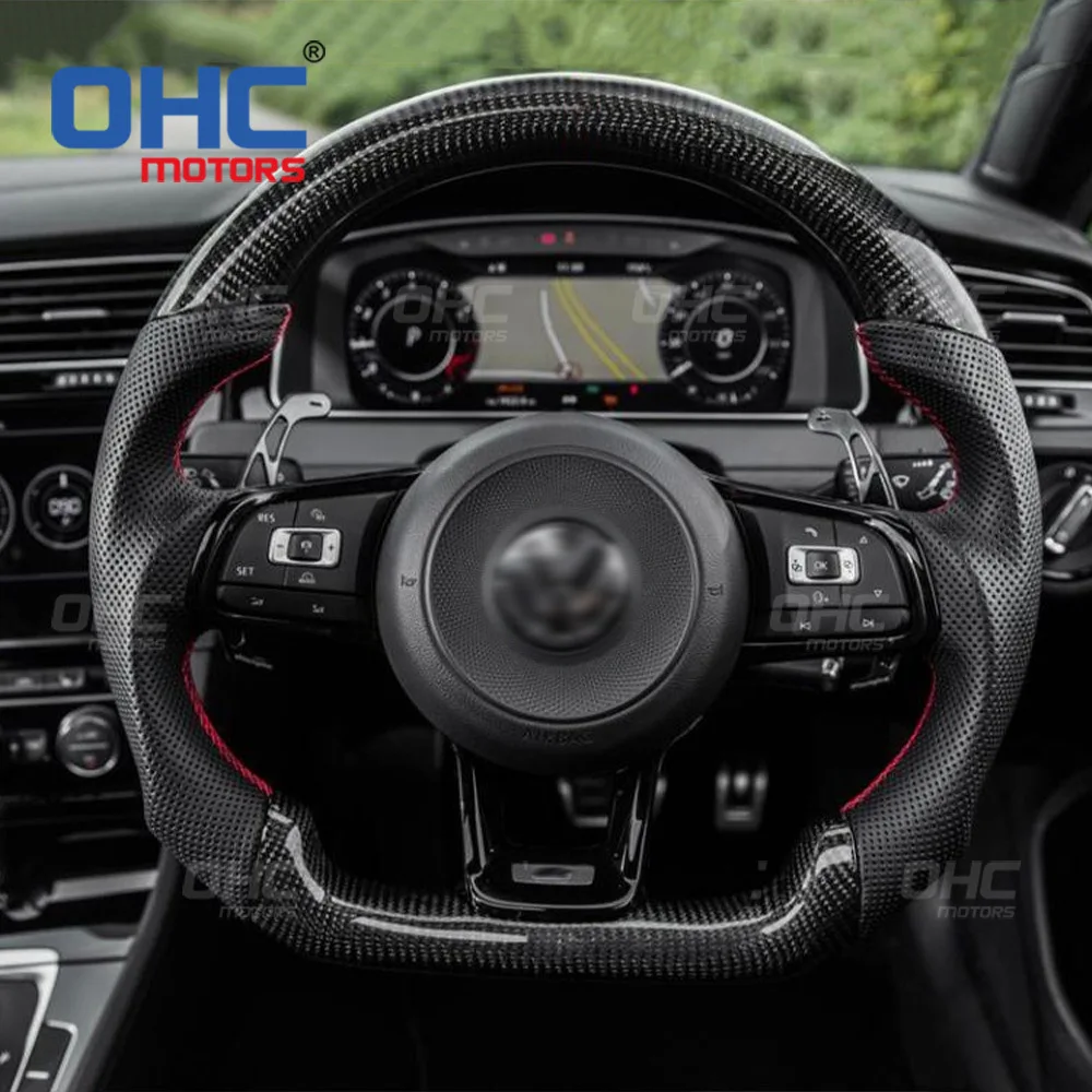 

Suitable for Cross-border vw Volkswagen GTI Golf golfMK7 7.5 carbon fiber steering wheel modification customization