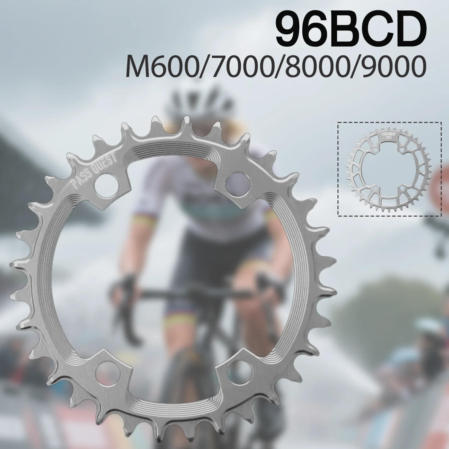 

Узкая широкая звездочка Crown 96bcd для M600 M7000 M8000 M9000 M5100, одинарная звездочка для передней звездочки велосипеда Mtb