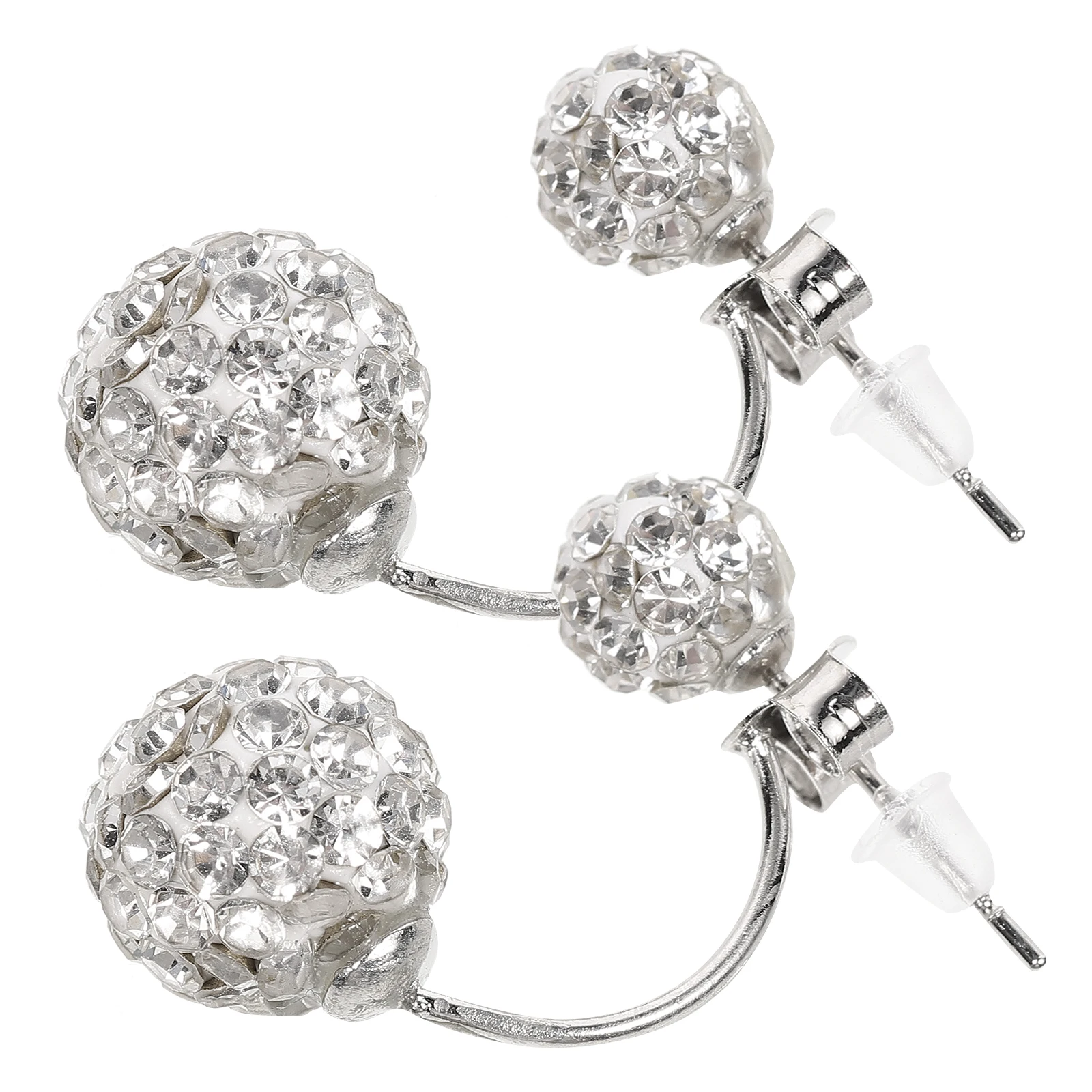 

Earrings Women Jewelry for Rhinestone Pierced Double Sided Miss