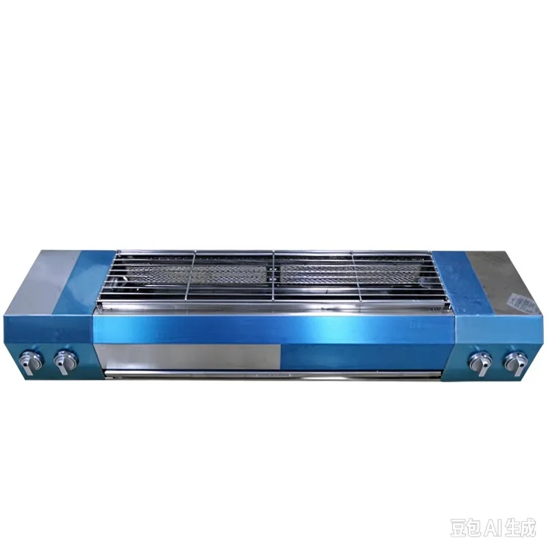 KE-104A Smokeless Commercial Grilled Fish Stove Kebab Grilled Gluten Grill Gas/Natural Gas/Liquefied Gas Grill 220V 1PC