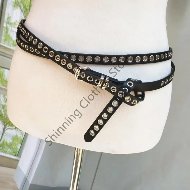 

M68A Двусторонний ремень из искусственной кожи с двойным обручем, тонкий удобный план с утра до вечера