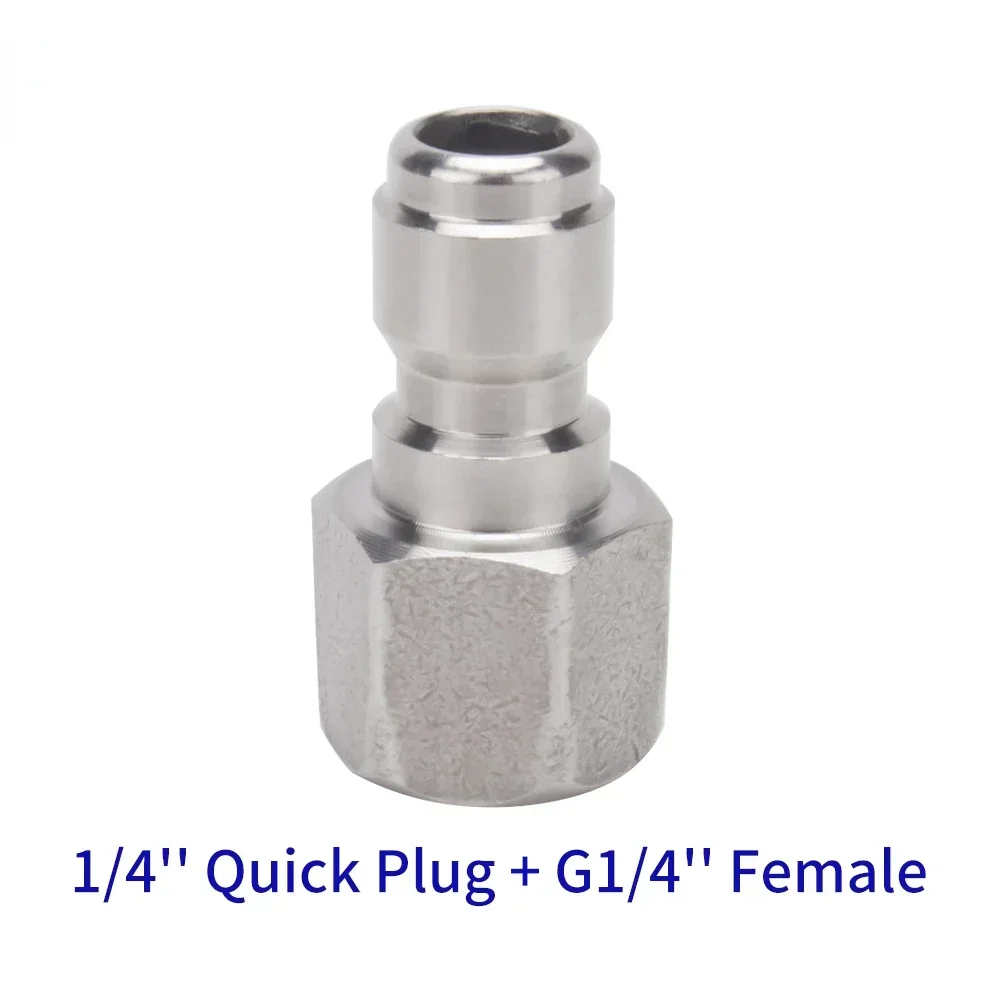 

High Pressure Washer Car Washer Connector Adapter Coupler G1/4 Female + 1/4" Quick Disconnect Release Plug