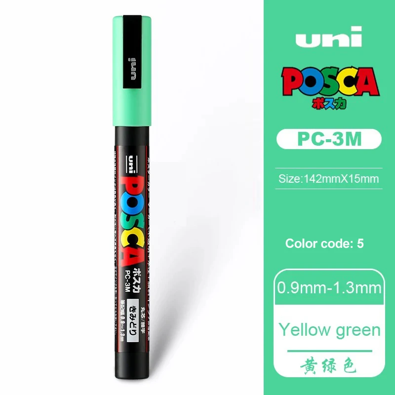1 stücke Japan UNI POSCA Acryl Marker Stift PC-3M 0,9mm-1,3mm Stift auf wasserbasis POP Werbung Poster Graffiti 24 Farbe Kunst Malerei