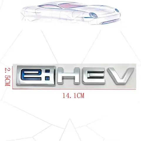 3D ABS (plastic)eHEV Logo Car Letter Sticker Tail Bumper Badge Auto Rear Trunk Emblem Accessories BT Crider Sport Hybrid e:HEV 6 best sales heico - №4
