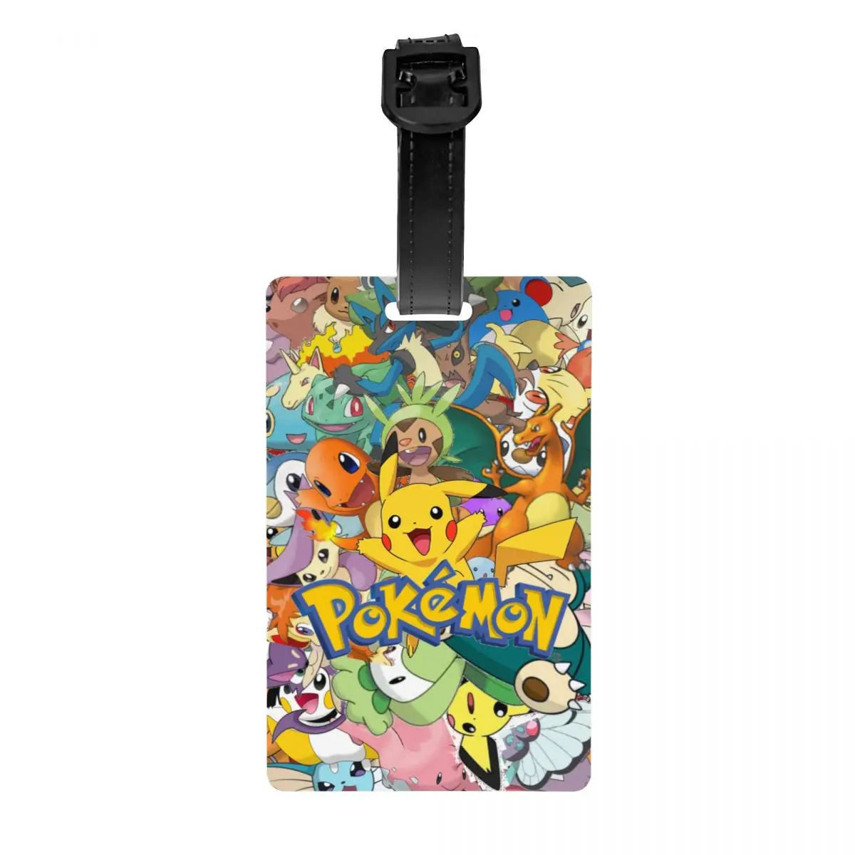 Custom Pokemon Pikachu Luggage Tag for Suitcases Cute Baggage Tags Privacy Cover ID Label