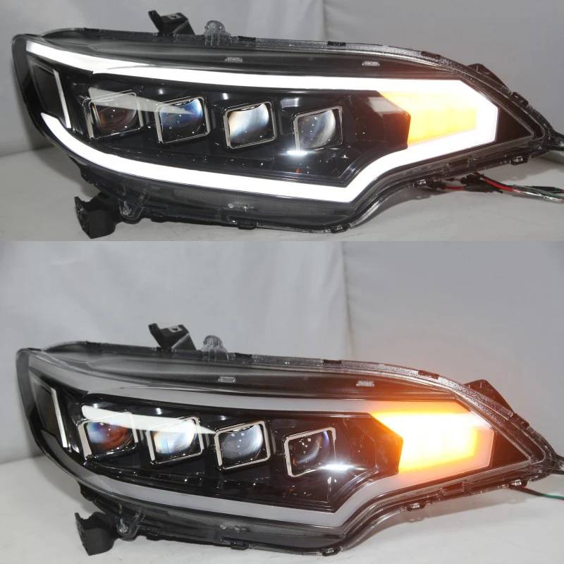 car bumper headlamp for Fit jazz headlight 2014~2019y ALL IN LED DRL car accessories head light fit jazz light fog