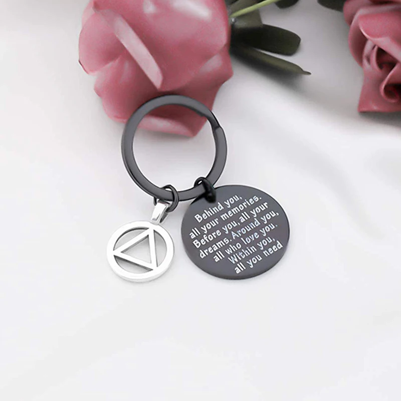 Sobriety Keychain Addiction Recovery Gift, AA Alcoolics, Anonymous Kokor, New BeginO2 Gift