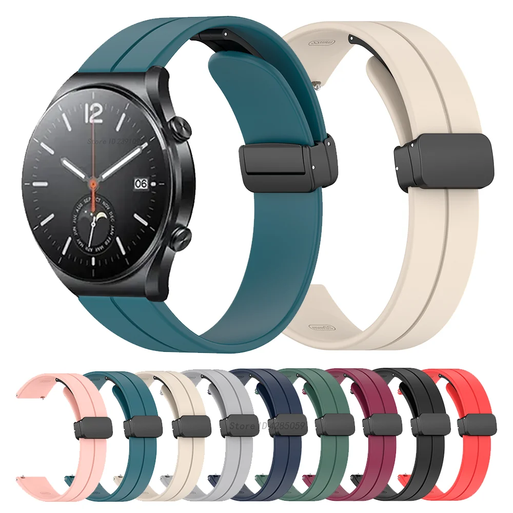 Magnetisches Silikonarmband für Xiaomi Watch S1 Armband Smart Watch Armband für Watch S1 Active/Pro/Color 2-Band-Zubehör