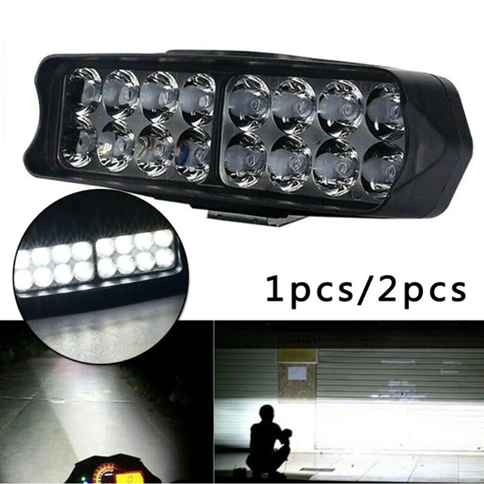Waterproof Motorcycle Headlight Front Light Super Bright LED Auxiliary Lamp for Night Driving and Road Visibility