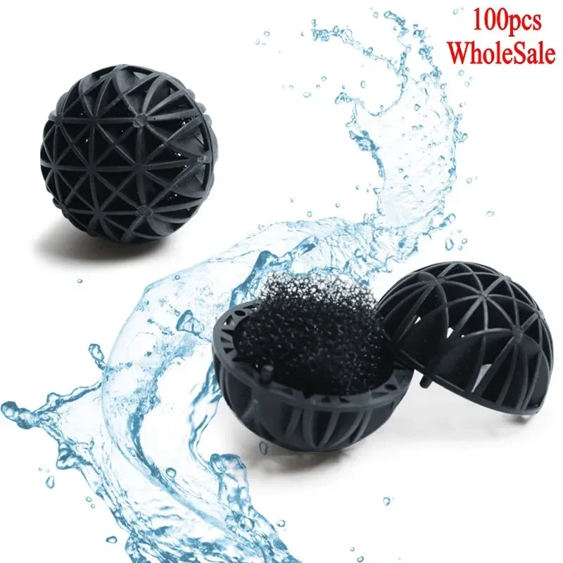 100pcs 16mm16mm Aquarium Bio Balls Filter Cotton Filter Sponge Media Aquarium Pond Balls Fish Tank Filter Bio Balls