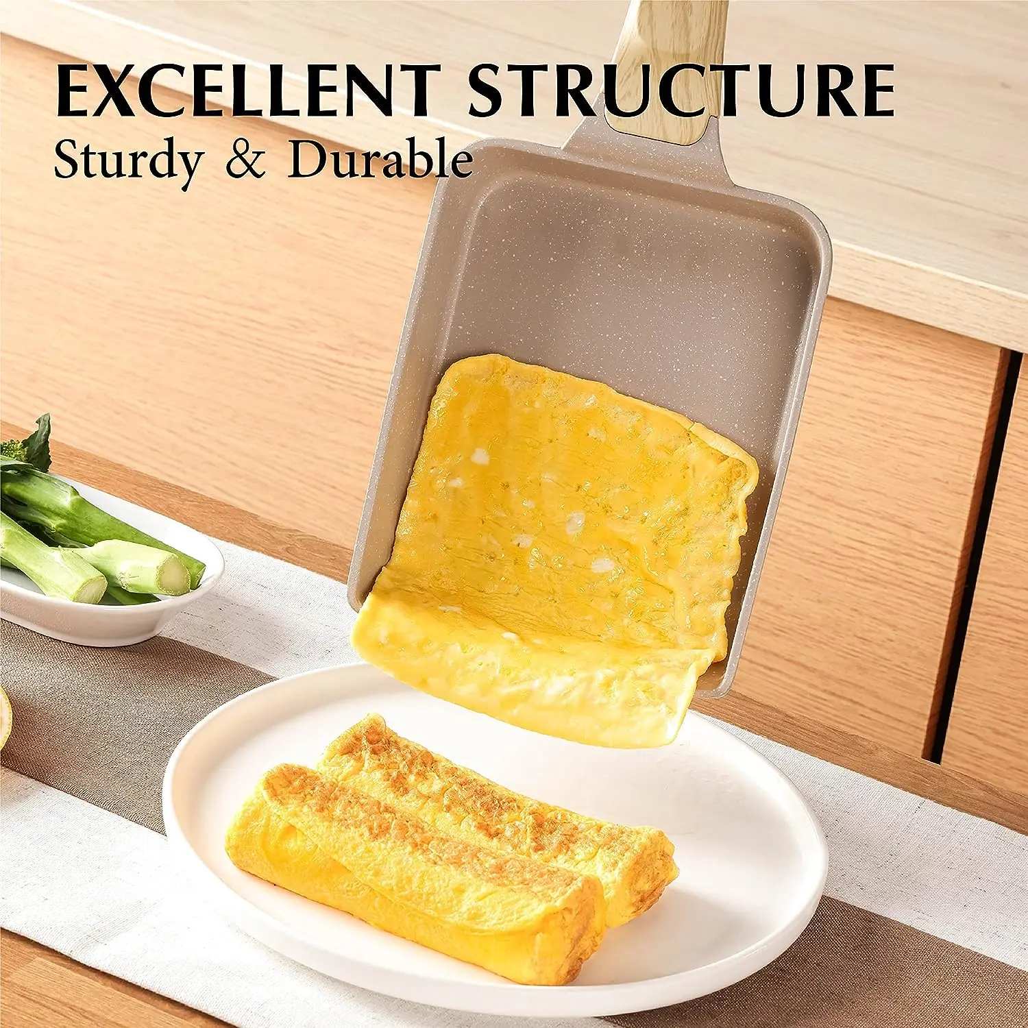 Kitchen Omelette Pan Tamagoyaki Egg Pan Nonstick Frying Pan Household Western Omelet Breakfast Pan