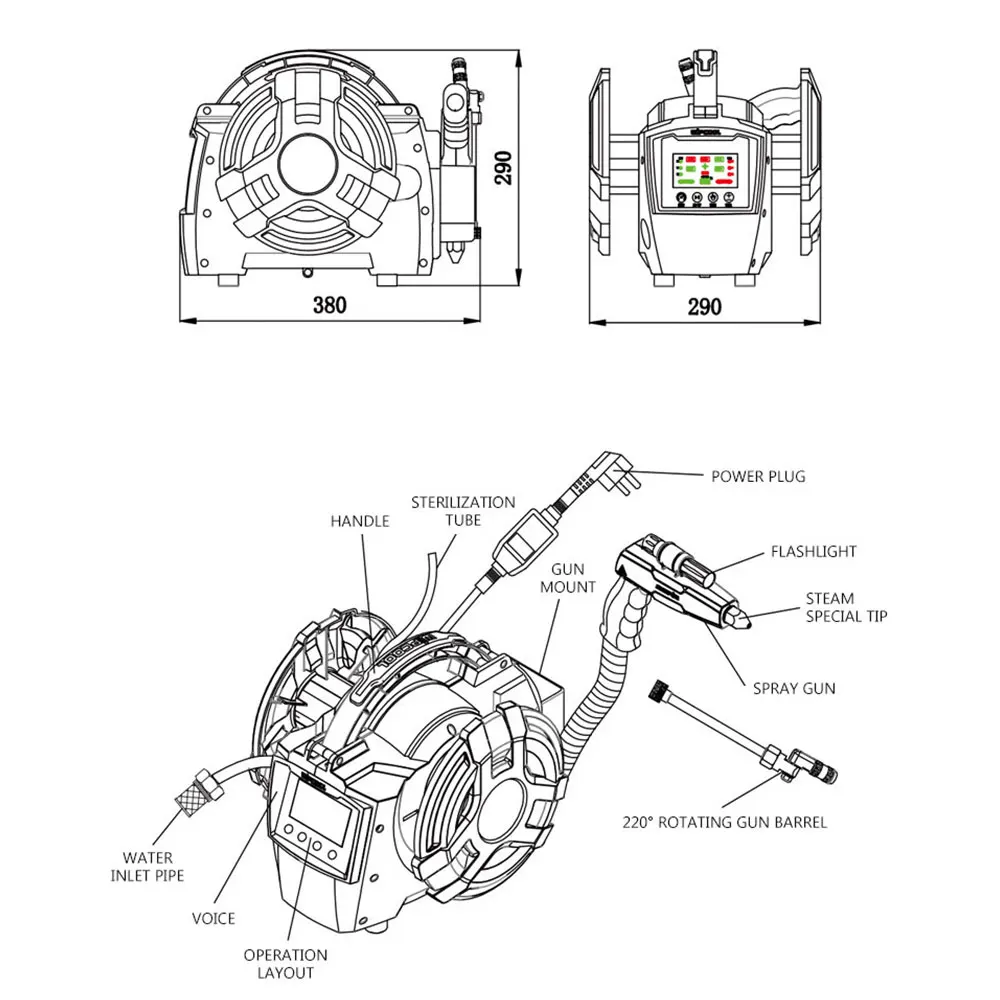 High Temperature And High Pressure Steam Cleaning Machine Home Appliance Air Conditioning Steam Cleaning Pump